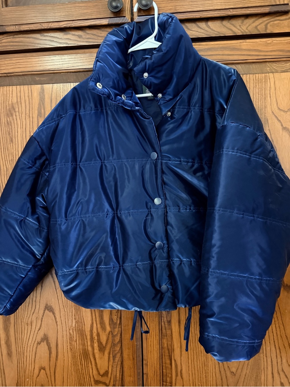 Women's Navy Puffer Jacket - Lightweight Quilted Coat